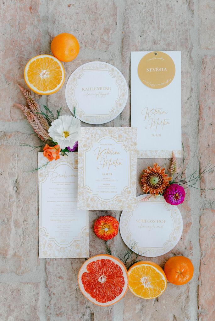 Svadba K&M, Grafika Dreamy day v Schloss Hof