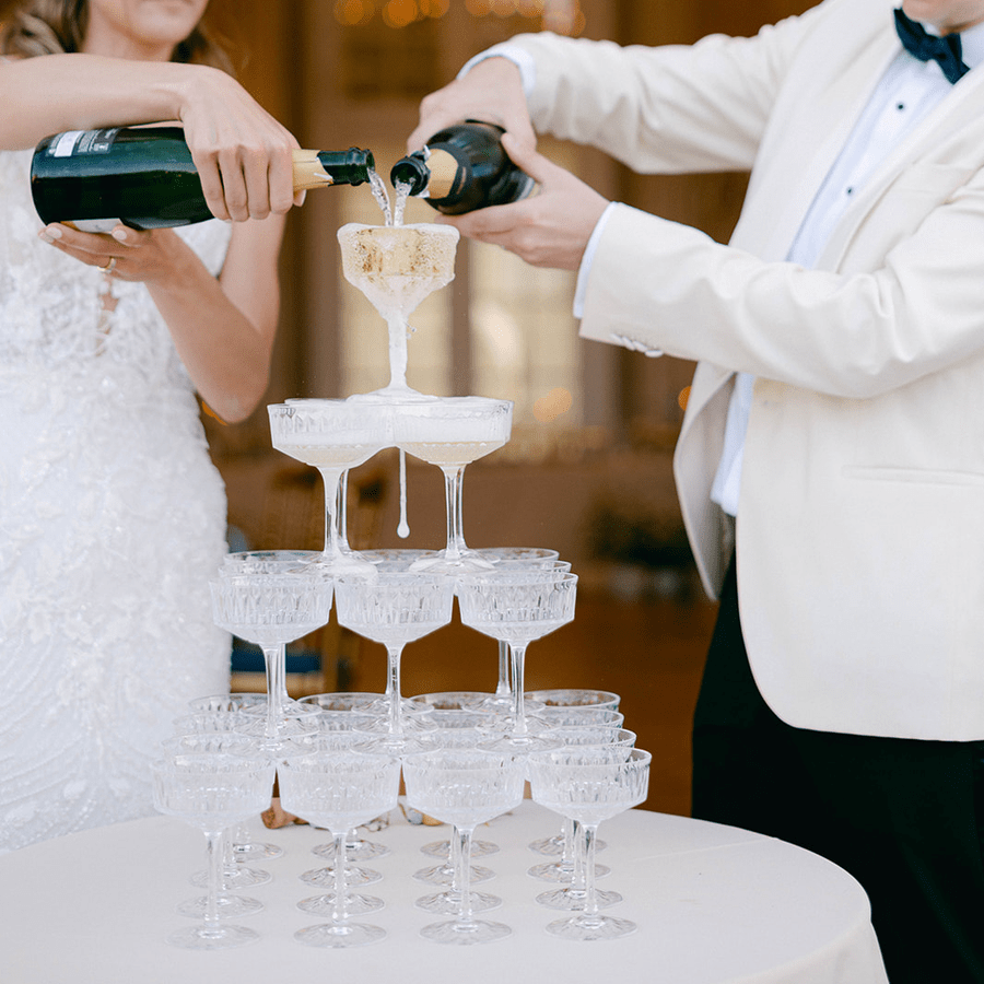 old money poháre, champagne tower, prenájom