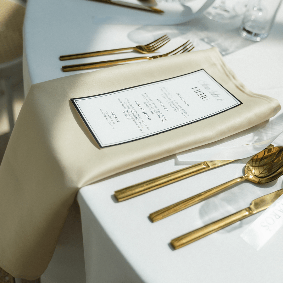 bežový príručník satén, prenájom, Dreamy day